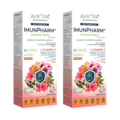 AVROPA ImunPharm Forte – bylinný sirup na imunitu – 2× 200 ml