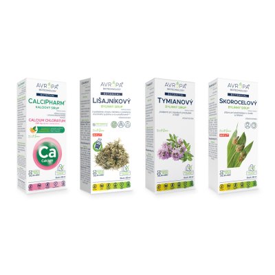 Obrázok produktu AVROPA Tehotenská lekárnička: Dýchacie cesty – balenie (4× bylinný sirup, 200 ml)