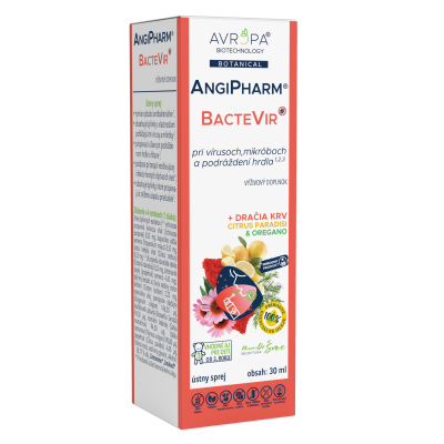 Obrázok produktu AVROPA AngiPharm BacteVir – ústny sprej pri vírusoch, mikróboch a podráždení hrdla
