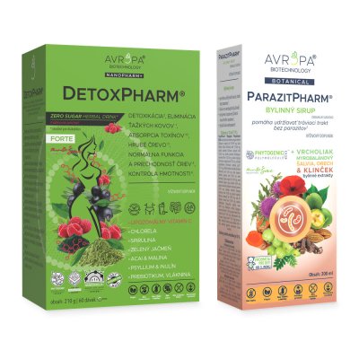 Obrázok produktu AVROPA Detox & očista – zvýhodnené balenie (DetoxPharm Forte + ParazitPharm)