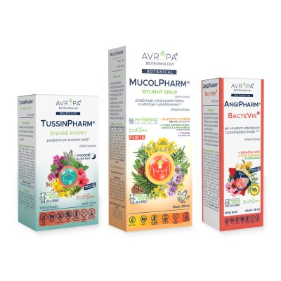 Obrázok produktu AVROPA Detská lekárnička – zvýhodnené balenie (TussinPharm + MucolPharm + BacteVir)