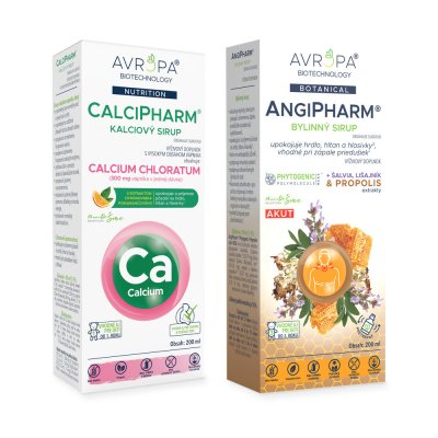 Obrázok produktu AVROPA Detské hrdlo & kašeľ – zvýhodnené balenie (CalciPharm + AngiPharm Akut)