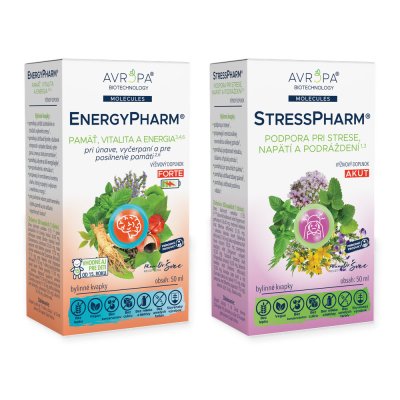 Obrázok produktu AVROPA Energia bez stresu – zvýhodnené balenie (EnergyPharm Forte + StressPharm Akut)
