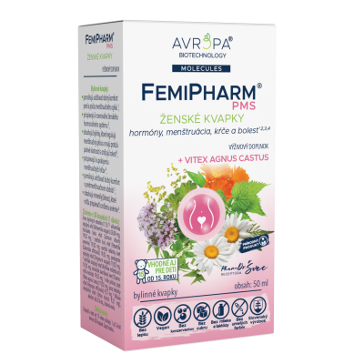 Obrázok produktu AVROPA FemiPharm – ženské kvapky s vitexom pri nepravidelnej, bolestivej a silnej menštruácii, PMS