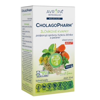 Obrázok produktu AVROPA CholagoPharm Akut – žlčníkové bylinné kvapky na správnu funkciu žlčníka a pečene