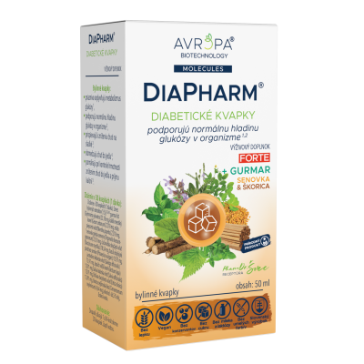 Obrázok produktu AVROPA DiaPharm Forte – bylinné kvapky pre normálnu hladinu cukru a chuť na sladké