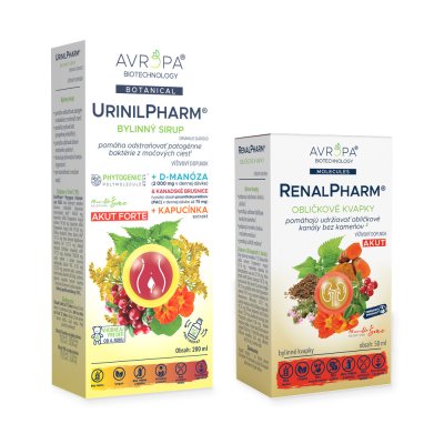 Obrázok produktu AVROPA Močové cesty & obličky – zvýhodnené balenie (UrinilPharm Akut Forte + RenalPharm Akut)