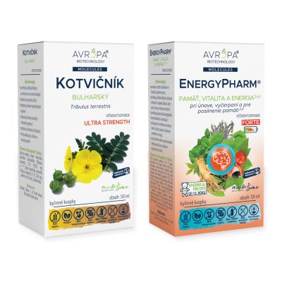 Obrázok produktu AVROPA Mužská vitalita – zvýhodnené balenie (Kotvičník + EnergyPharm Forte)