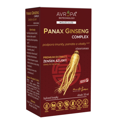 Obrázok produktu AVROPA Panax Ginseng Complex – vzácne extrakty bieleho a červeného ženšeňa na pamäť a vitalitu
