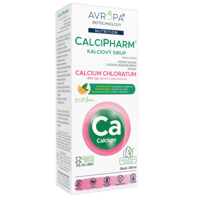 Obrázok produktu AVROPA CalciPharm – kalciový sirup s pomarančom na podporu kostí a upokojenie hrdla