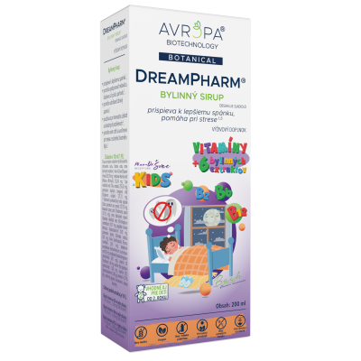 Obrázok produktu AVROPA DreamPharm KIDS – sirup s B2,B6,B12 a Bachovými esenciami pri strese a na lepší spánok