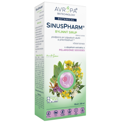 Obrázok produktu AVROPA SinusPharm – bylinný sirup pri zápaloch dutín, prechladnutí a na vykašliavanie