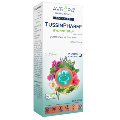 Obrázok produktu AVROPA TussinPharm – bylinný sirup na suchý a dráždivý kašeľ, vhodný aj na noc