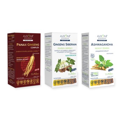 Obrázok produktu AVROPA Ženšen & adaptogény – zvýhodnené balenie (Ginseng + Ashwagandha)