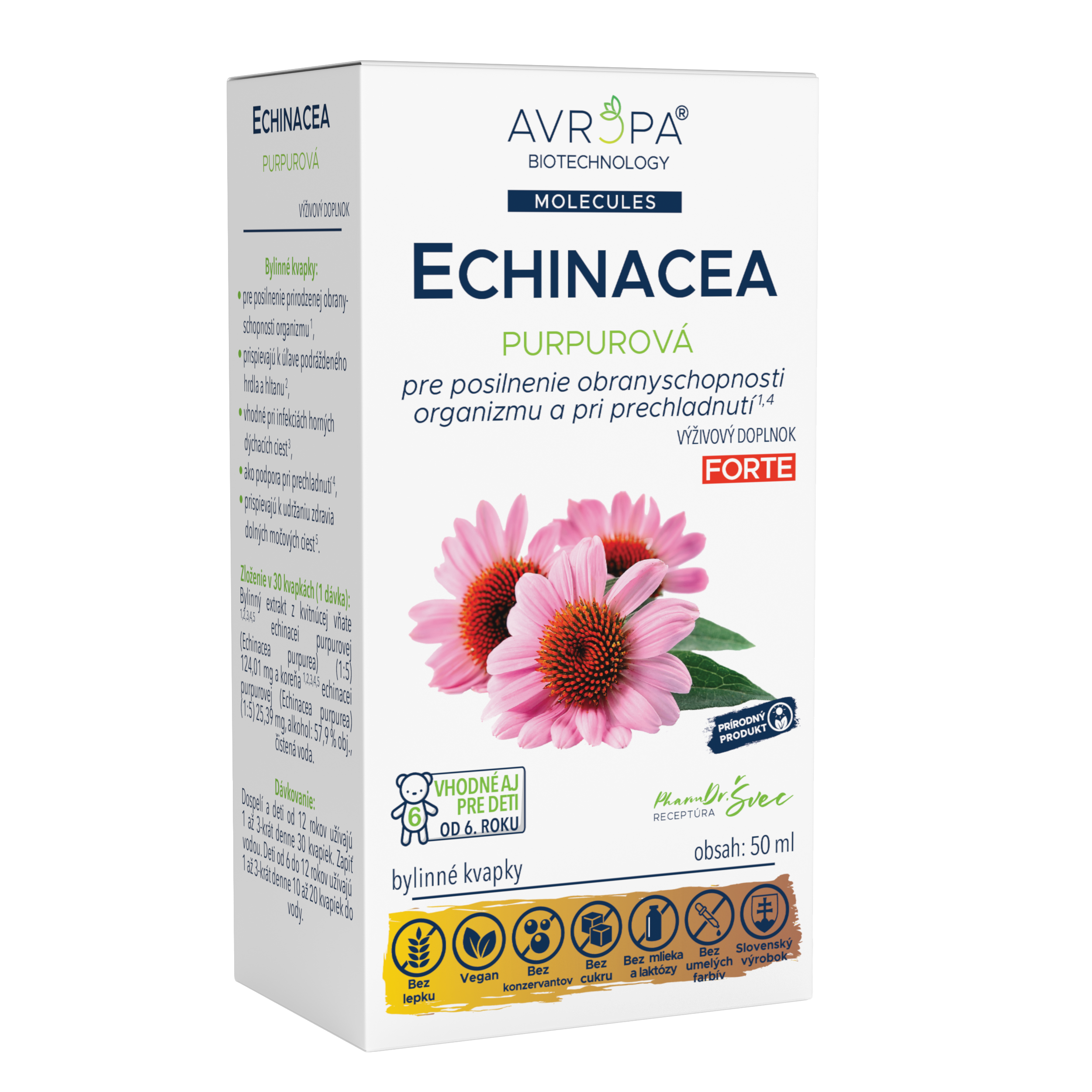 AVROPA Echinacea purpurová Forte – bylinné kvapky na podporu imunity