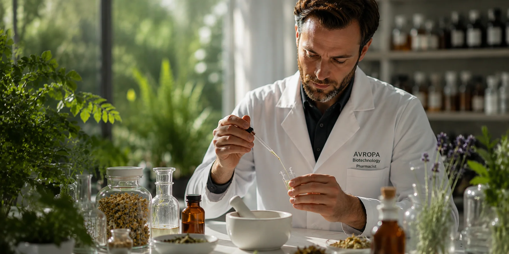 Farmaceut pripravuje formuláciu